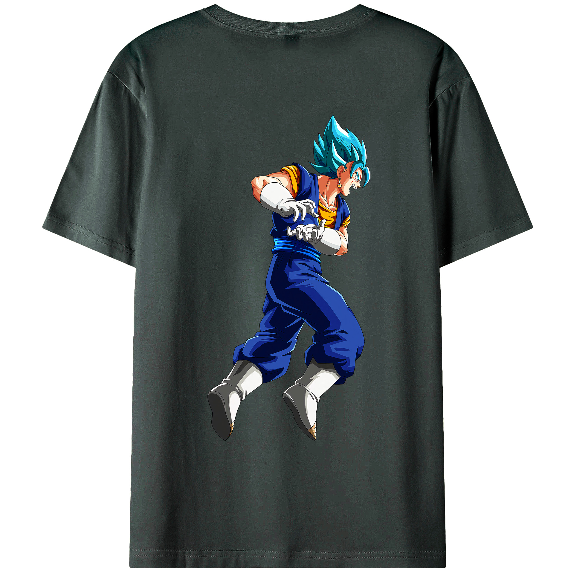 （画像用） ドラゴンボール ベジット DRAGON BALL Vegetto 綿100％ メンズ半袖Tシャツ（バックプリント） 通気性